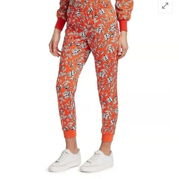 Alice + Olivia Tokyo High Tech Jogger Floral Red Small - Picture 4 of 6